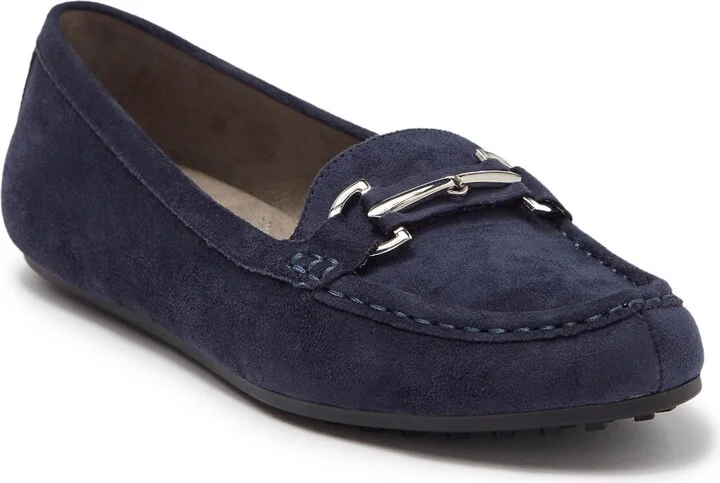 NAVY FAUX SUEDE