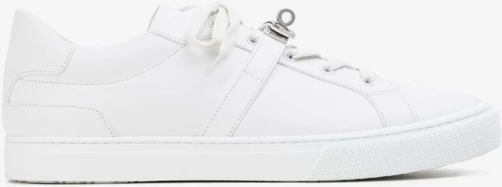 Day Palladium Kelly Buckle Sneakers in White Calf Leather
