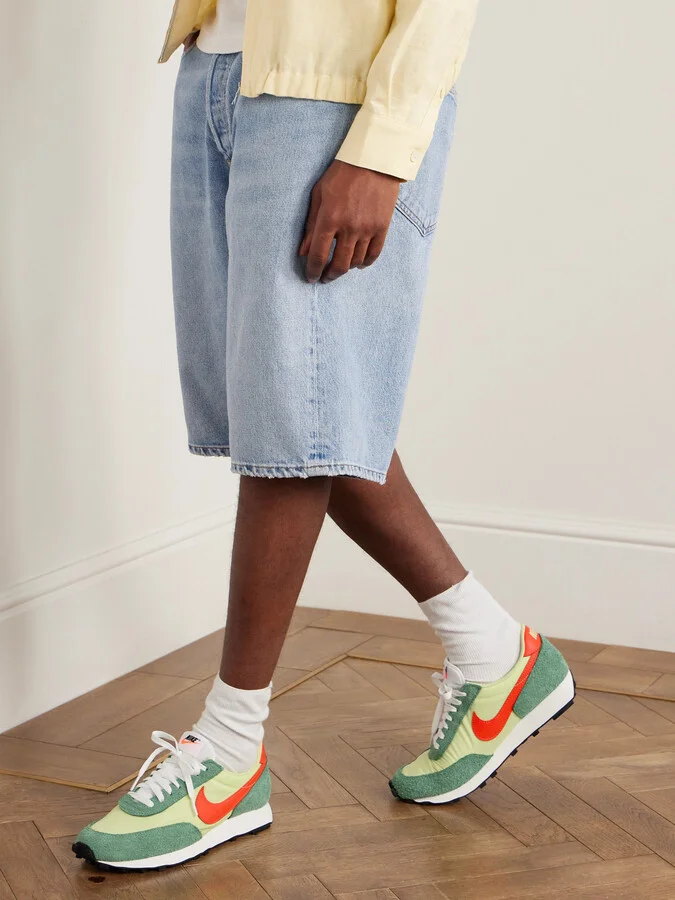 Daybreak SP Leather-Trimmed Suede and Shell Sneakers - Image 2