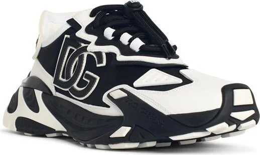 'daymaster' Black And White Leather Blend Sneakers - Image 2