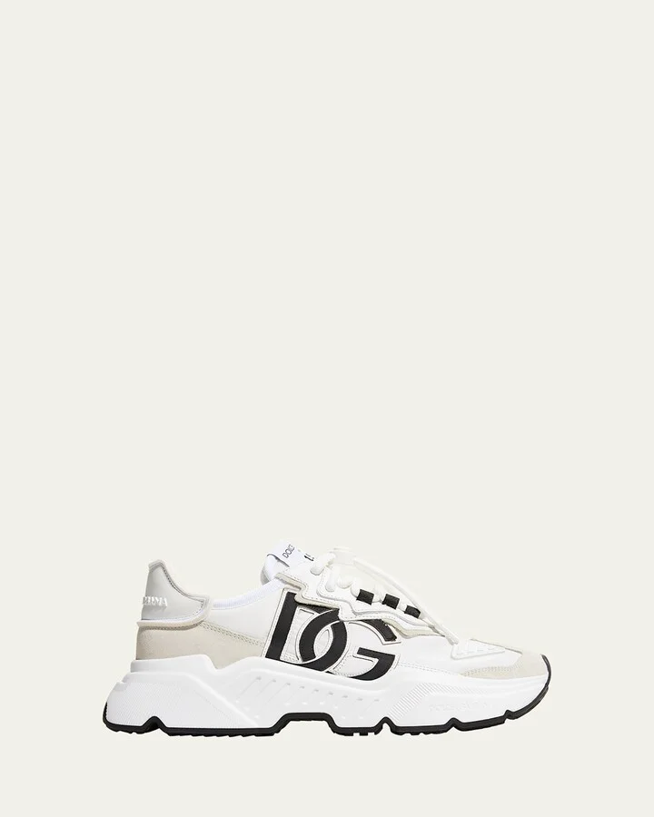 Daymaster Mixed Leather Runner Sneakers