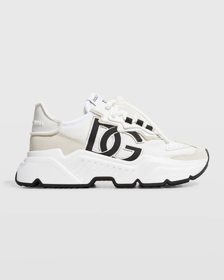 Daymaster Mixed Leather Runner Sneakers