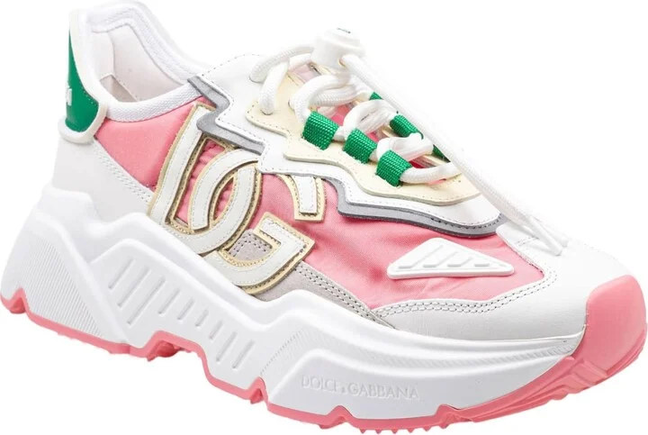 Daymaster Sneakers In Nylon And Leather Color White And Pink - Image 2