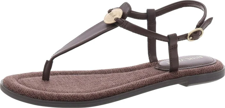 Dayna 3 Womens Embellished Faux Leather Slingback Sandals