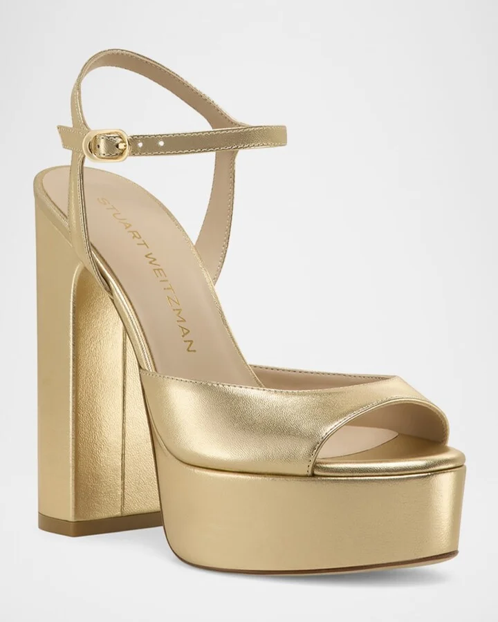 Dayna Boost Metallic Leather Platform Sandals - Image 2