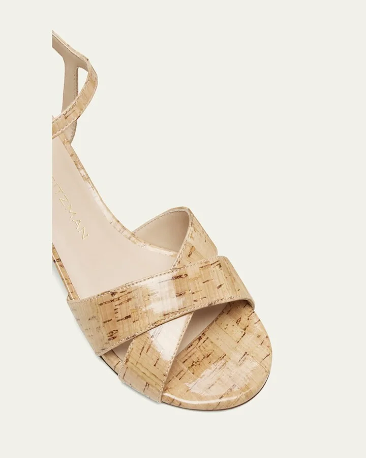 Dayna Cork Crisscross Ankle-Strap Sandals - Image 3