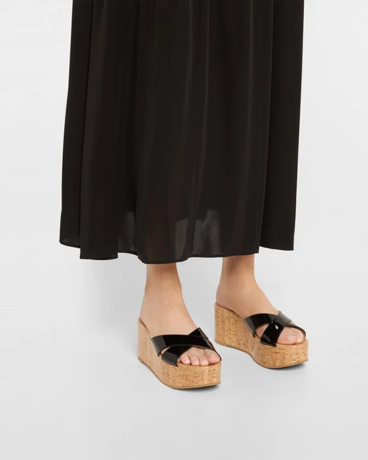 Dayna Crisscross Wedge Platform Sandals - Image 6