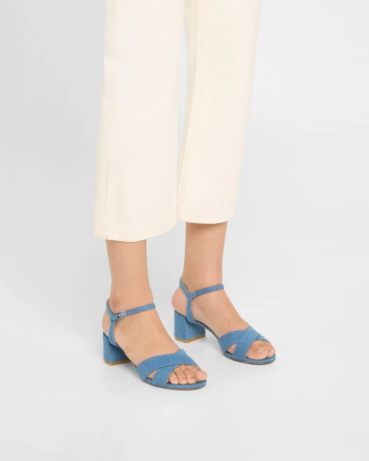 Dayna Denim Crisscross Sandals - Image 2
