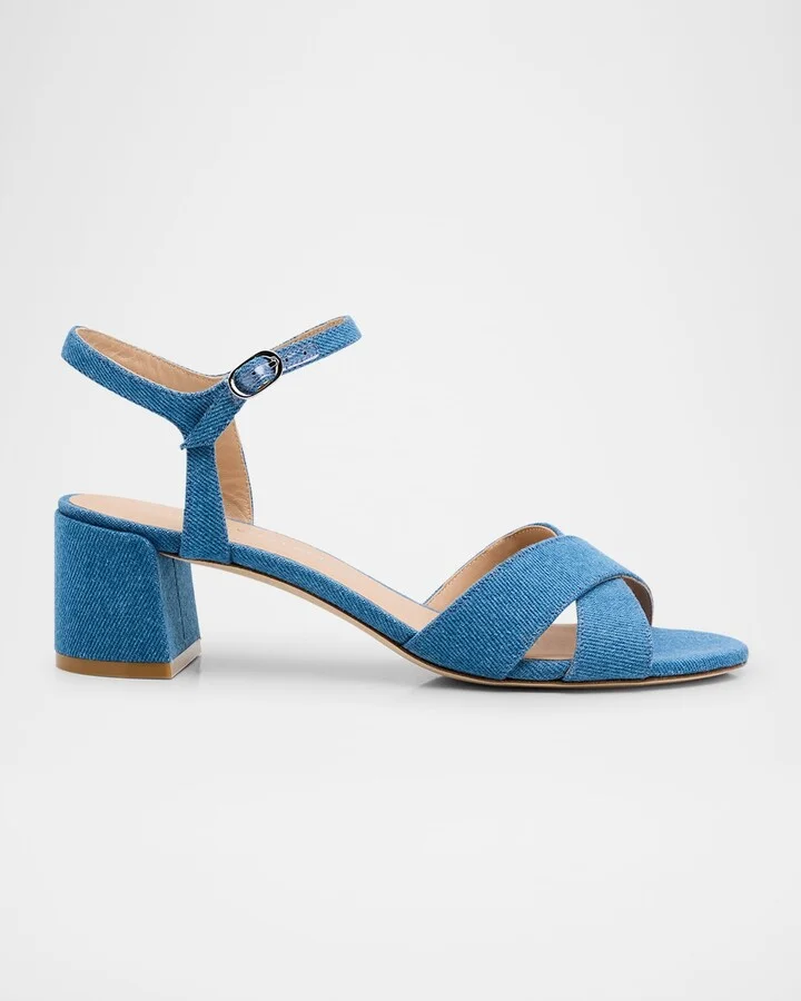 Dayna Denim Crisscross Sandals