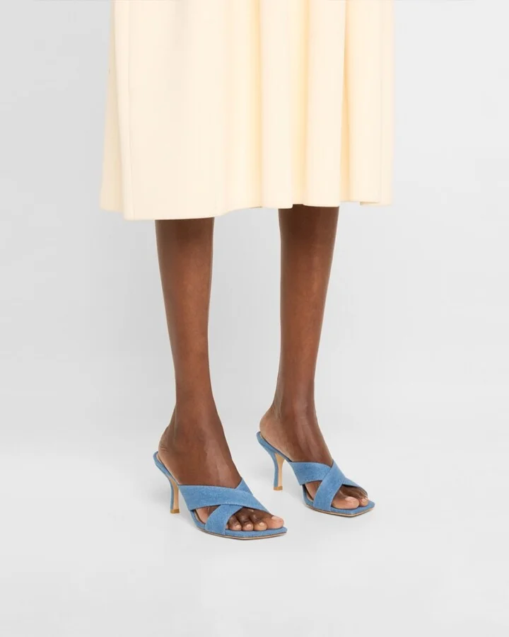 Dayna Denim Crisscross Slide Sandals - Image 7