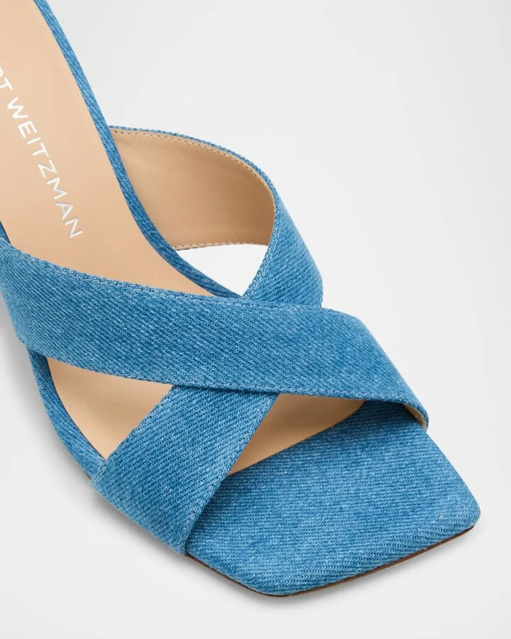 Dayna Denim Crisscross Slide Sandals - Image 8