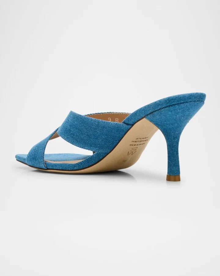 Dayna Denim Crisscross Slide Sandals - Image 10