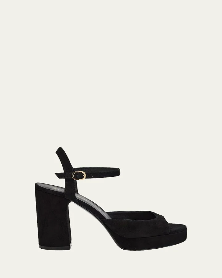 Dayna II Suede Ankle-Strap Platform Sandals