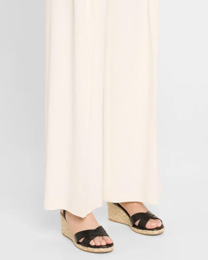 Dayna Leather Crisscross Espadrille Sandals - Image 2