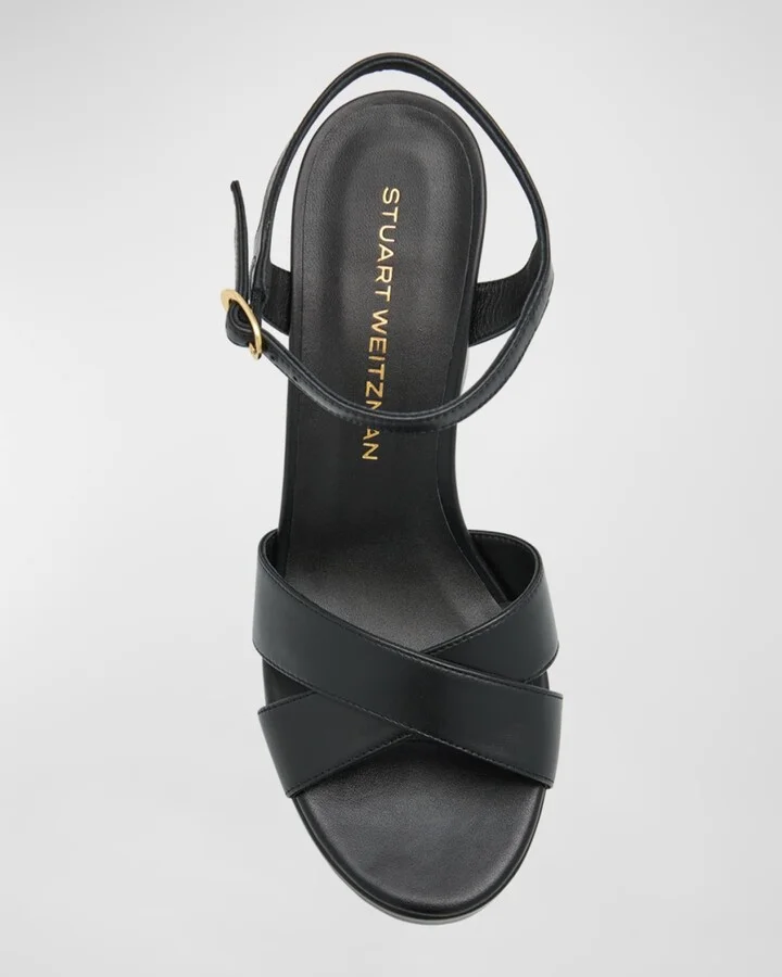 Dayna Leather Crisscross Platform Sandals - Image 4