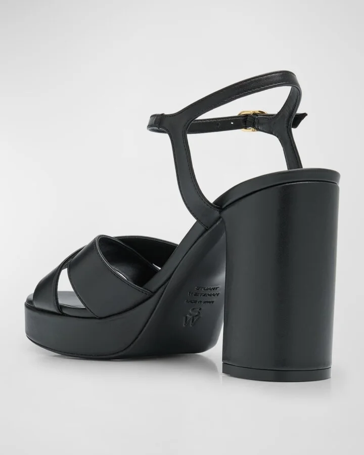 Dayna Leather Crisscross Platform Sandals - Image 9