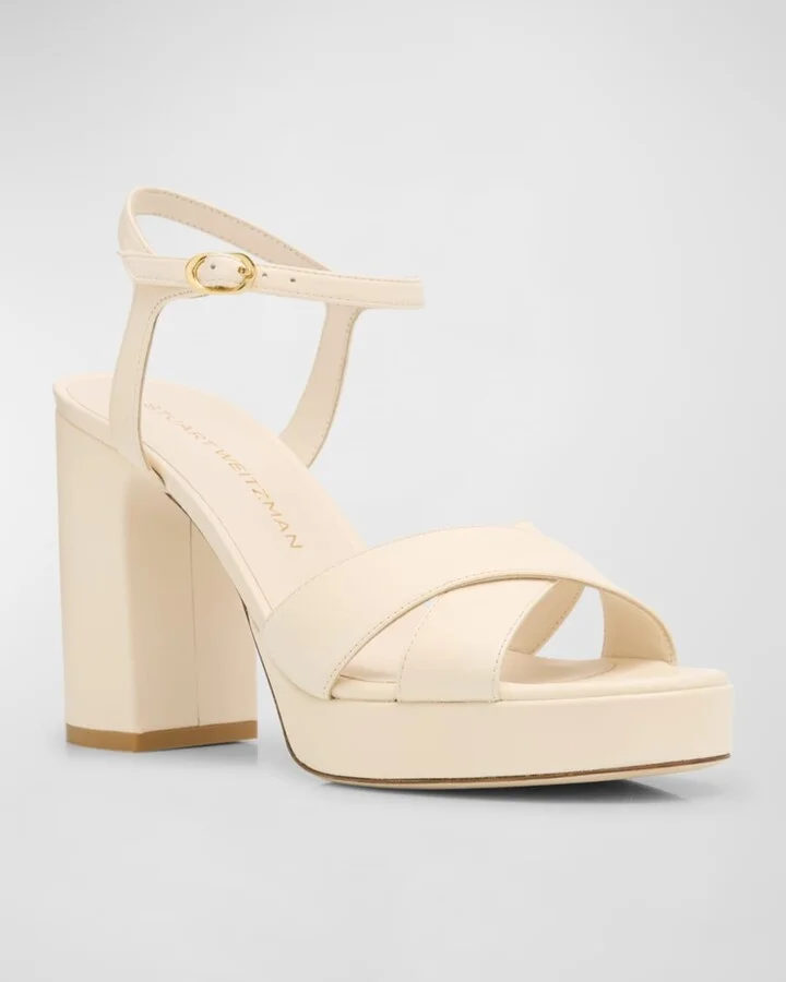 Dayna Leather Crisscross Platform Sandals - Image 10