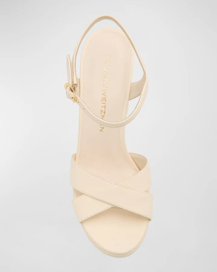 Dayna Leather Crisscross Platform Sandals - Image 11
