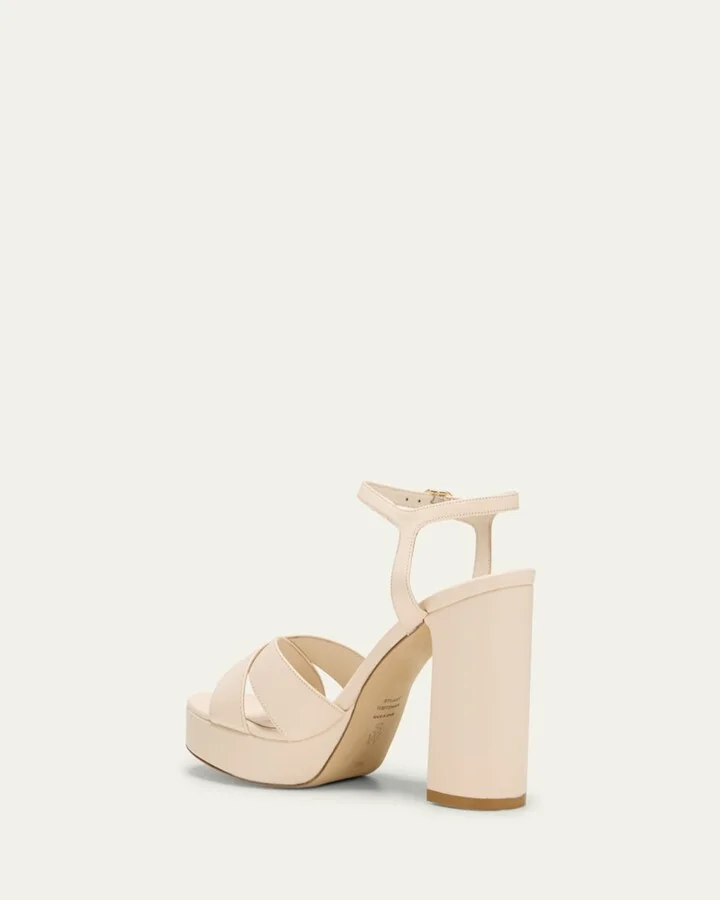 Dayna Leather Crisscross Platform Sandals - Image 3