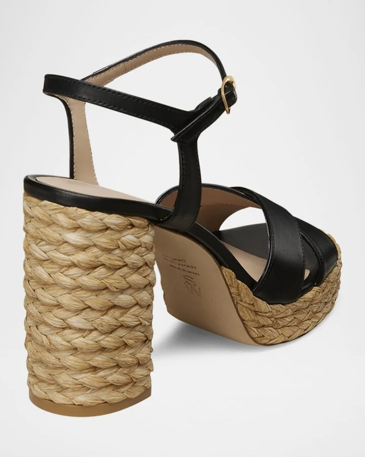 Dayna Leather Crisscross Platform Sandals - Image 7