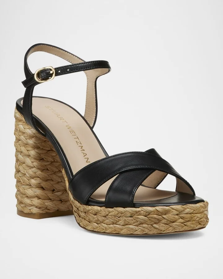 Dayna Leather Crisscross Platform Sandals - Image 8