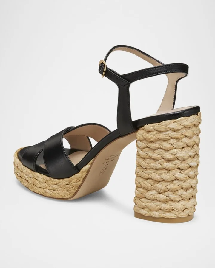 Dayna Leather Crisscross Platform Sandals - Image 10