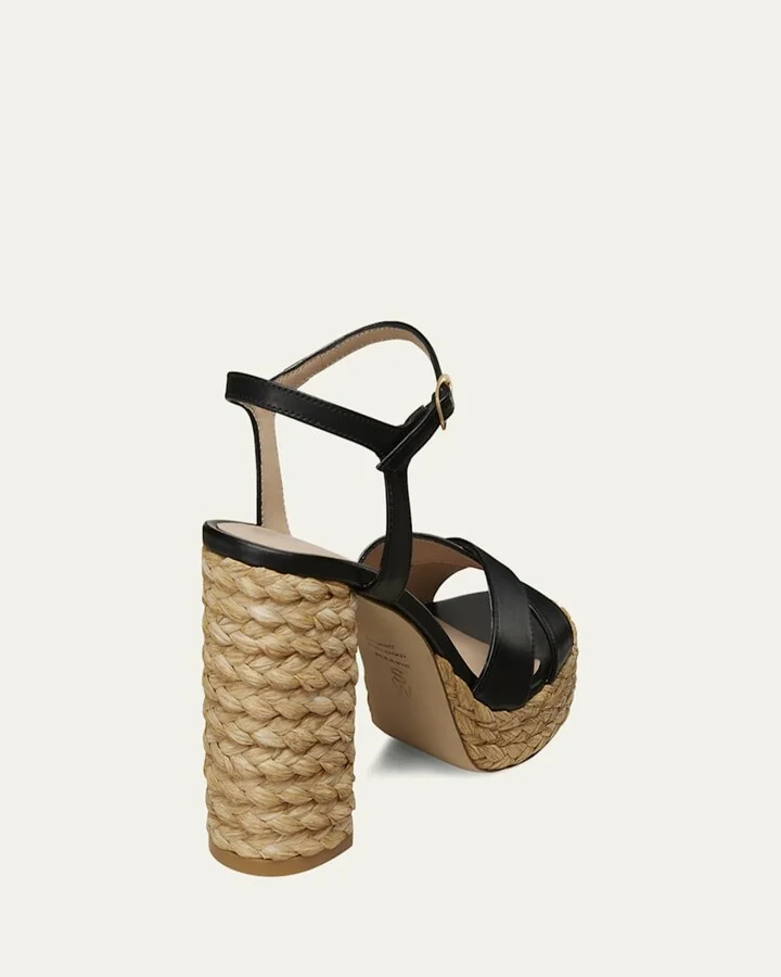 Dayna Leather Crisscross Platform Sandals - Image 7