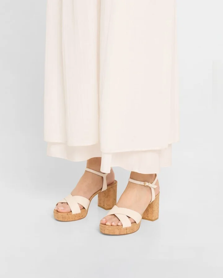 Dayna Leather Crisscross Platform Sandals - Image 8