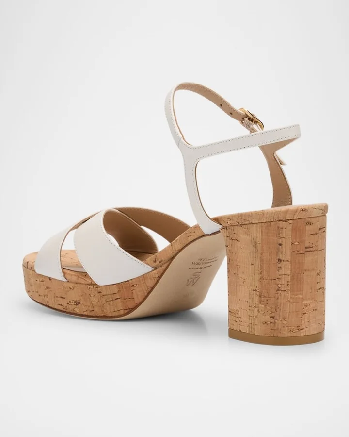 Dayna Leather Crisscross Platform Sandals - Image 9
