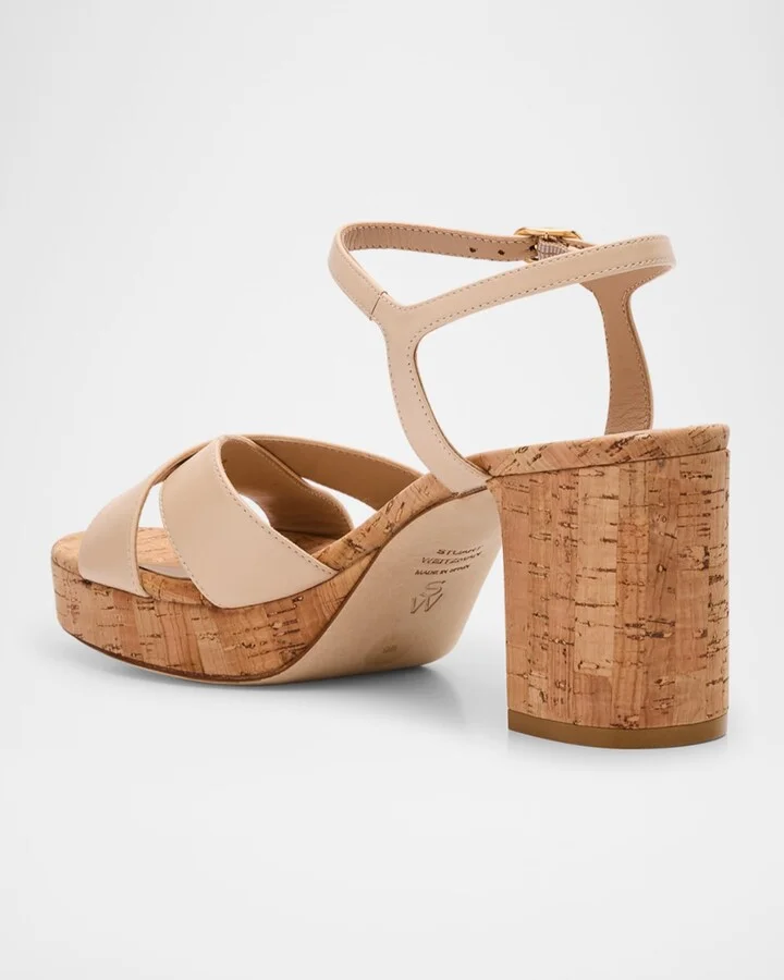 Dayna Leather Crisscross Platform Sandals - Image 11