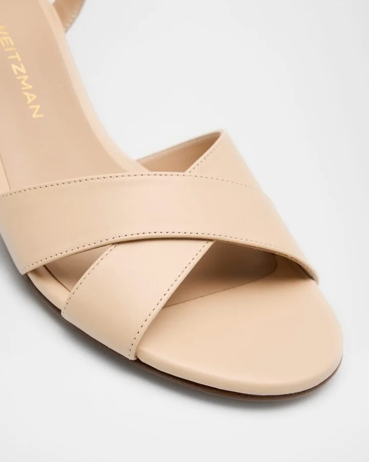 Dayna Leather Crisscross Wedge Sandals - Image 3