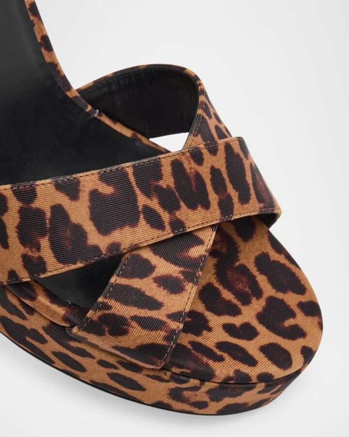 Dayna Leopard-Print Crisscross Platform Sandals - Image 8