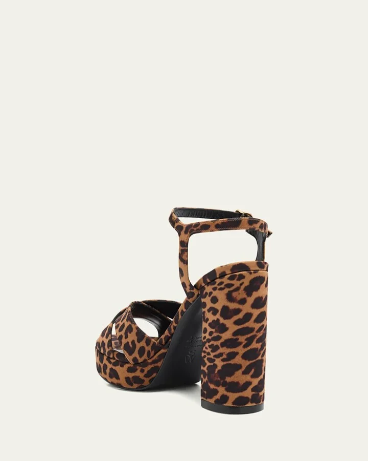 Dayna Leopard-Print Crisscross Platform Sandals - Image 3