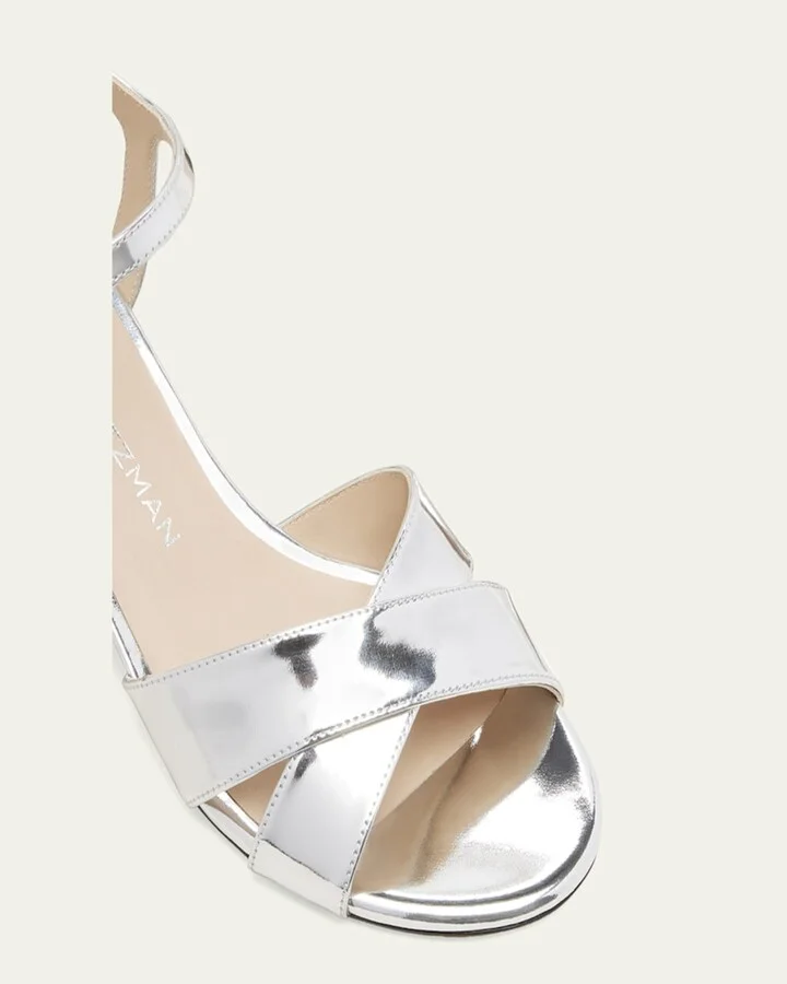 Dayna Metallic Crisscross Ankle-Strap Sandals - Image 4