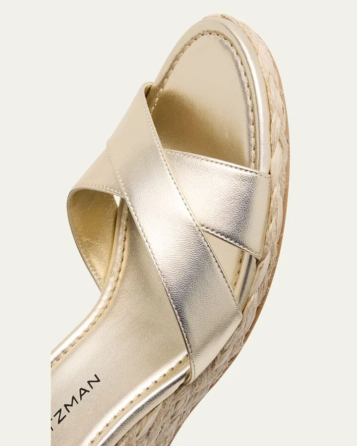 Dayna Metallic Crisscross Espadrille Sandals - Image 5