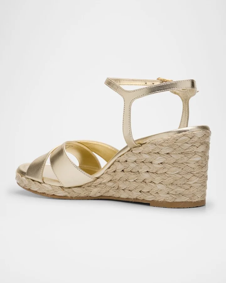 Dayna Metallic Crisscross Espadrille Sandals - Image 5