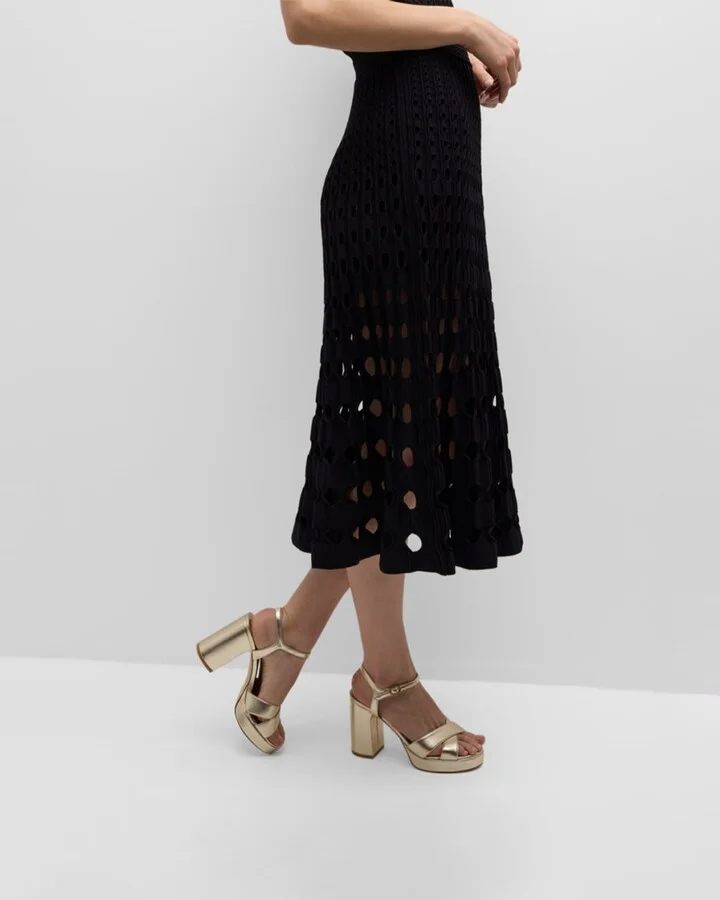 Dayna Metallic Crisscross Platform Sandals - Image 3