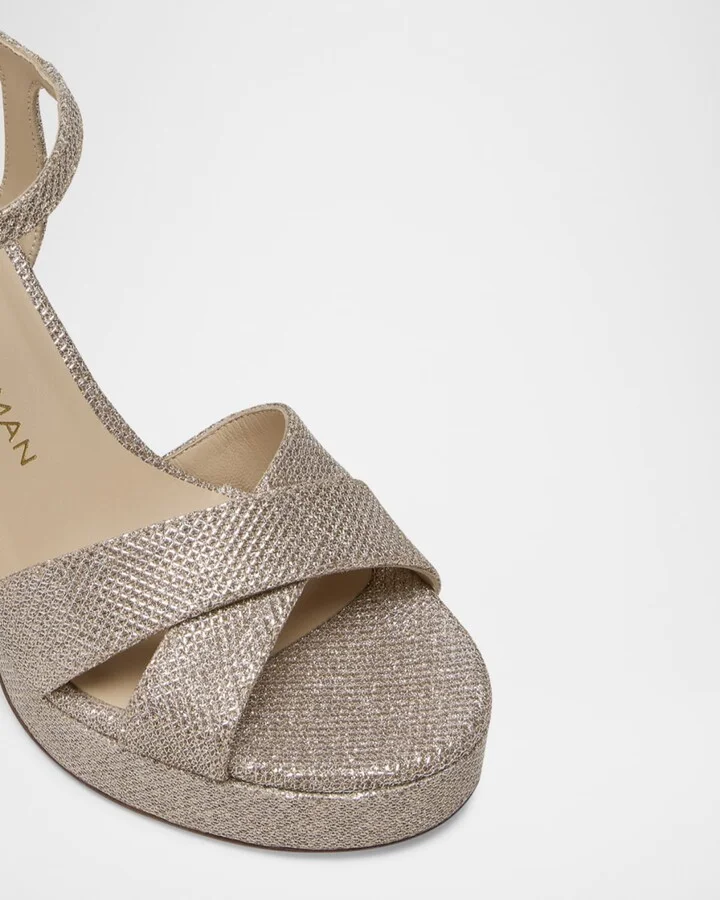 Dayna Metallic Crisscross Platform Sandals - Image 5