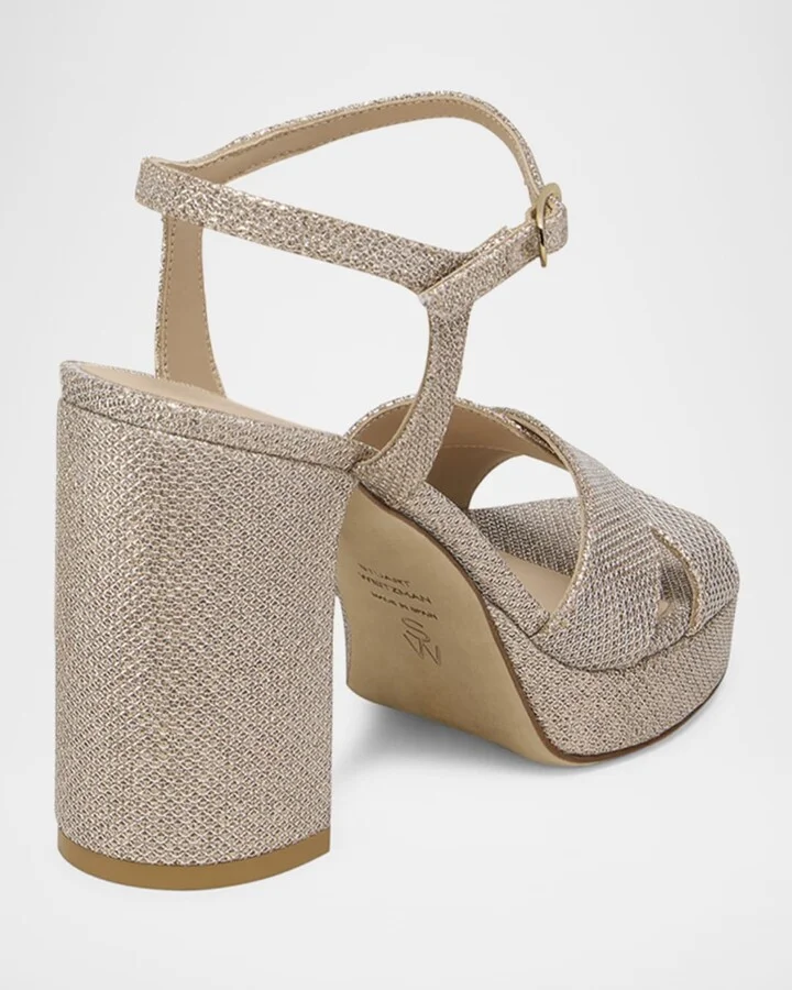 Dayna Metallic Crisscross Platform Sandals - Image 6