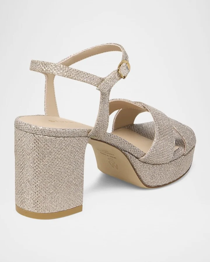 Dayna Metallic Crisscross Platform Sandals - Image 7