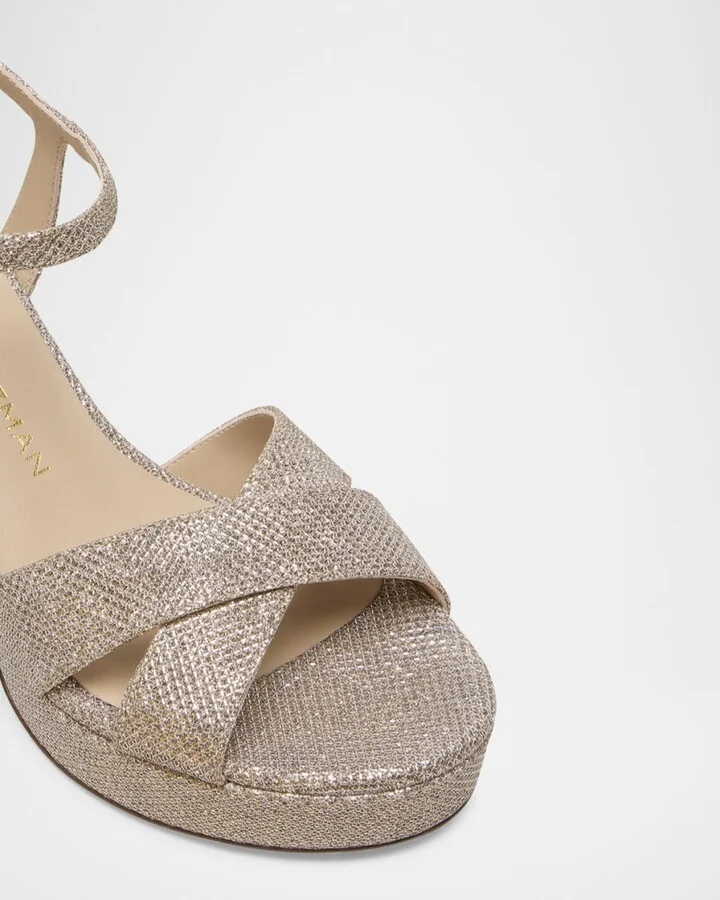 Dayna Metallic Crisscross Platform Sandals - Image 8