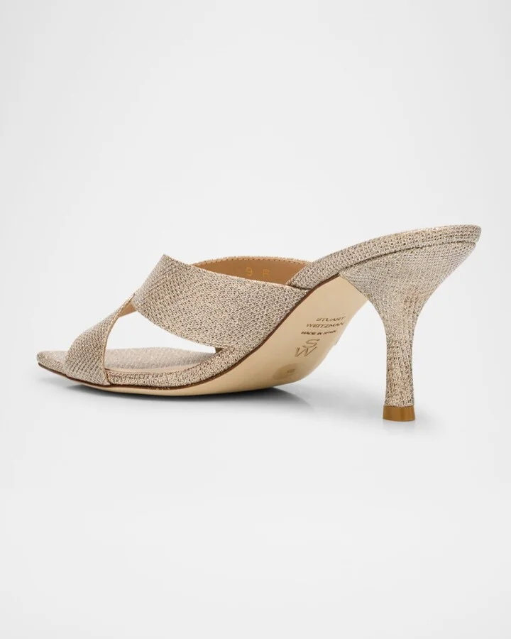 Dayna Metallic Crisscross Slide Sandals - Image 3