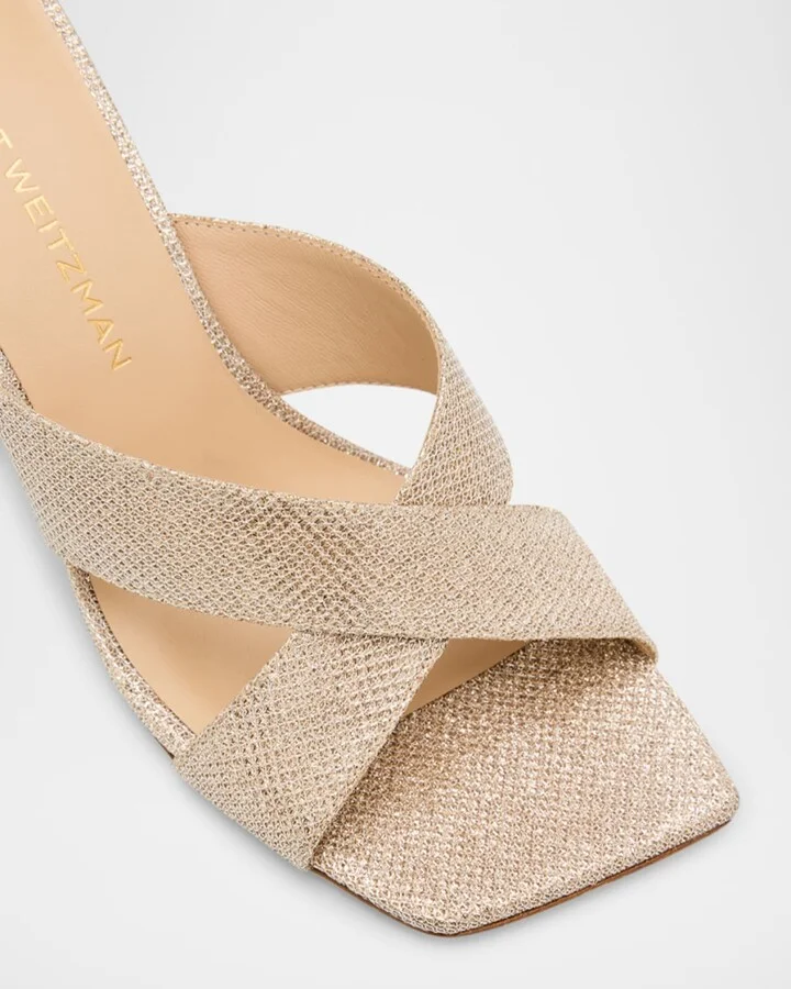 Dayna Metallic Crisscross Slide Sandals - Image 4