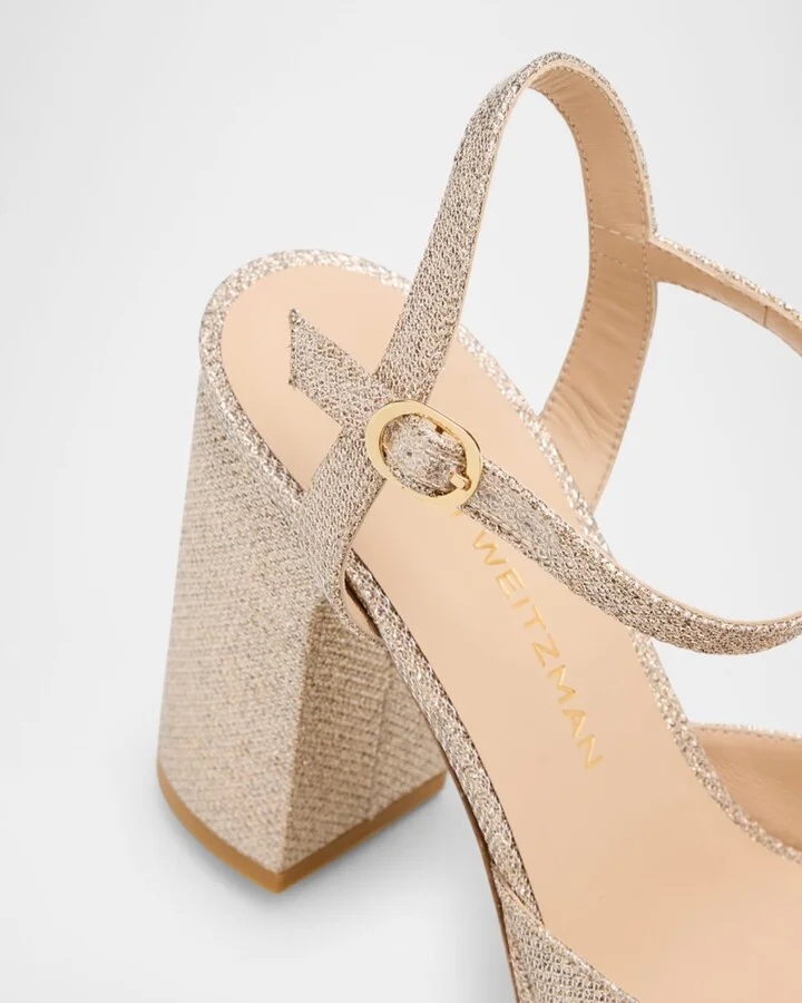 Dayna Shimmer Ankle-Strap Platform Sandals - Image 3