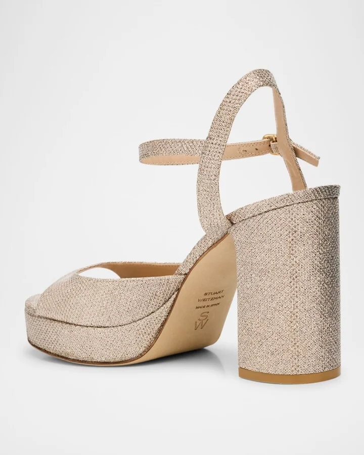Dayna Shimmer Ankle-Strap Platform Sandals - Image 4
