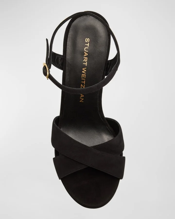 Dayna Suede Crisscross Platform Sandals - Image 9