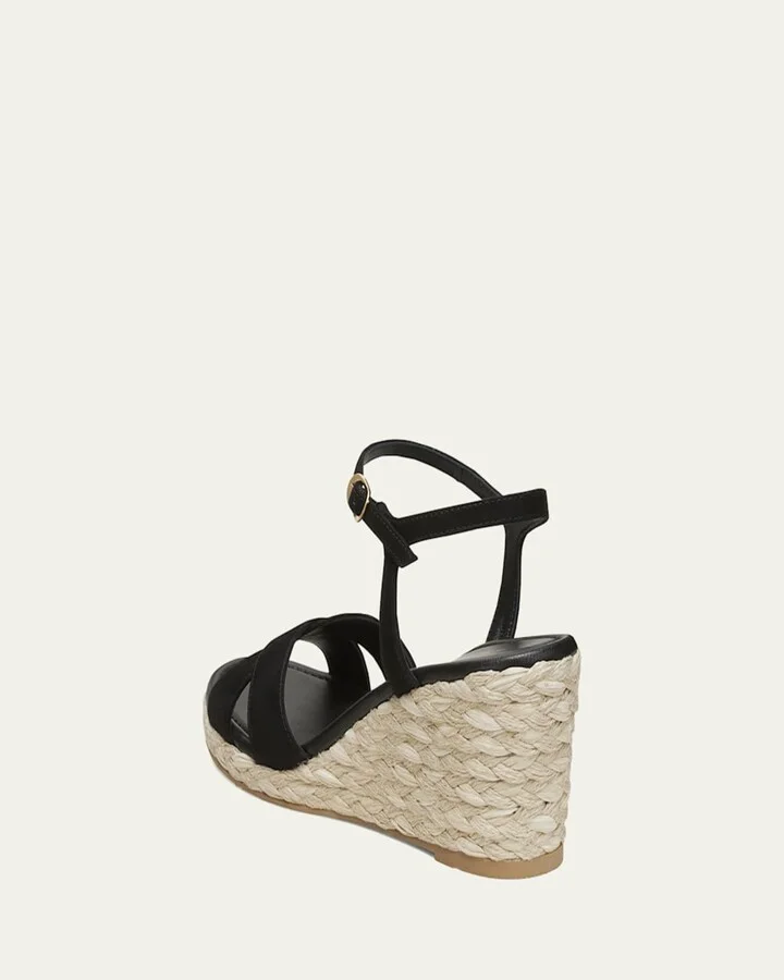 Dayna Suede Crisscross Wedge Espadrilles - Image 3
