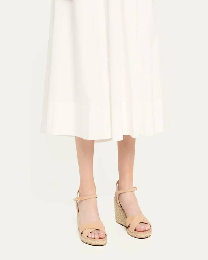 Dayna Suede Crisscross Wedge Espadrilles - Image 6