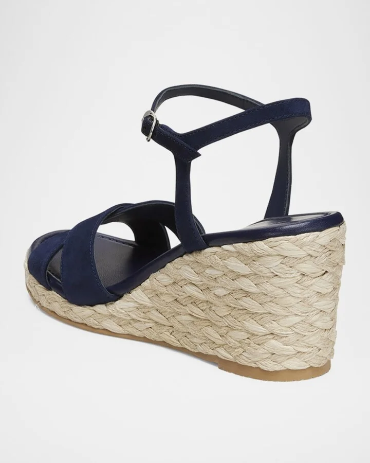 Dayna Suede Crisscross Wedge Espadrilles - Image 5