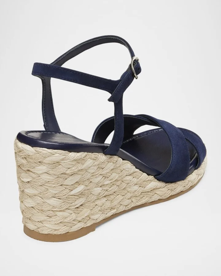 Dayna Suede Crisscross Wedge Espadrilles - Image 6